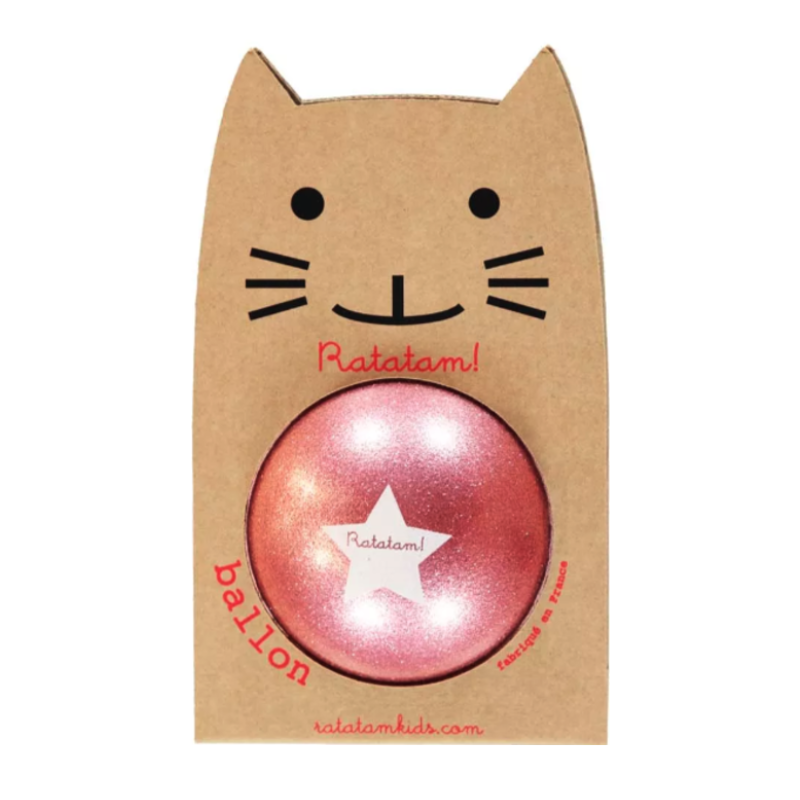 Ratatam  roze glitterbal 15cm