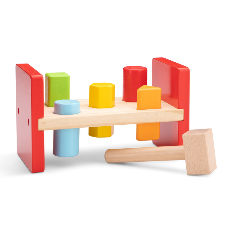 Houten hamerbank rood