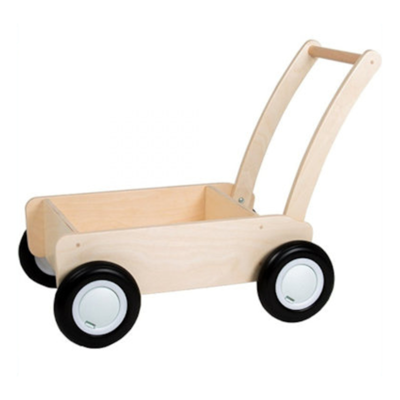 Houten loopwagen wit