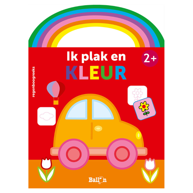 Ik plak en kleur auto 2+
