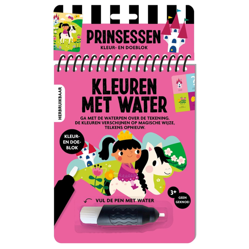 Kleuren met water prinsessen
