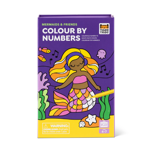 Kleuren op nummer zeemeermin